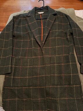 Davi & Dani Dark Green Wool Coat